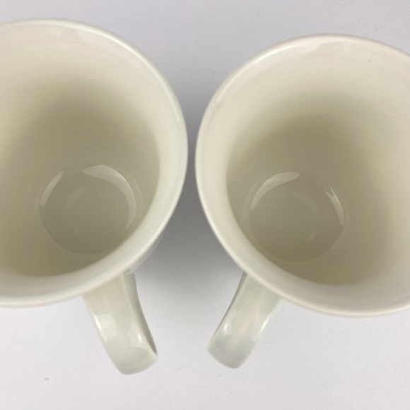 Mikasa French Countryside flat cups, set of two, vintage white china tea mugs - Picture 3 of 6